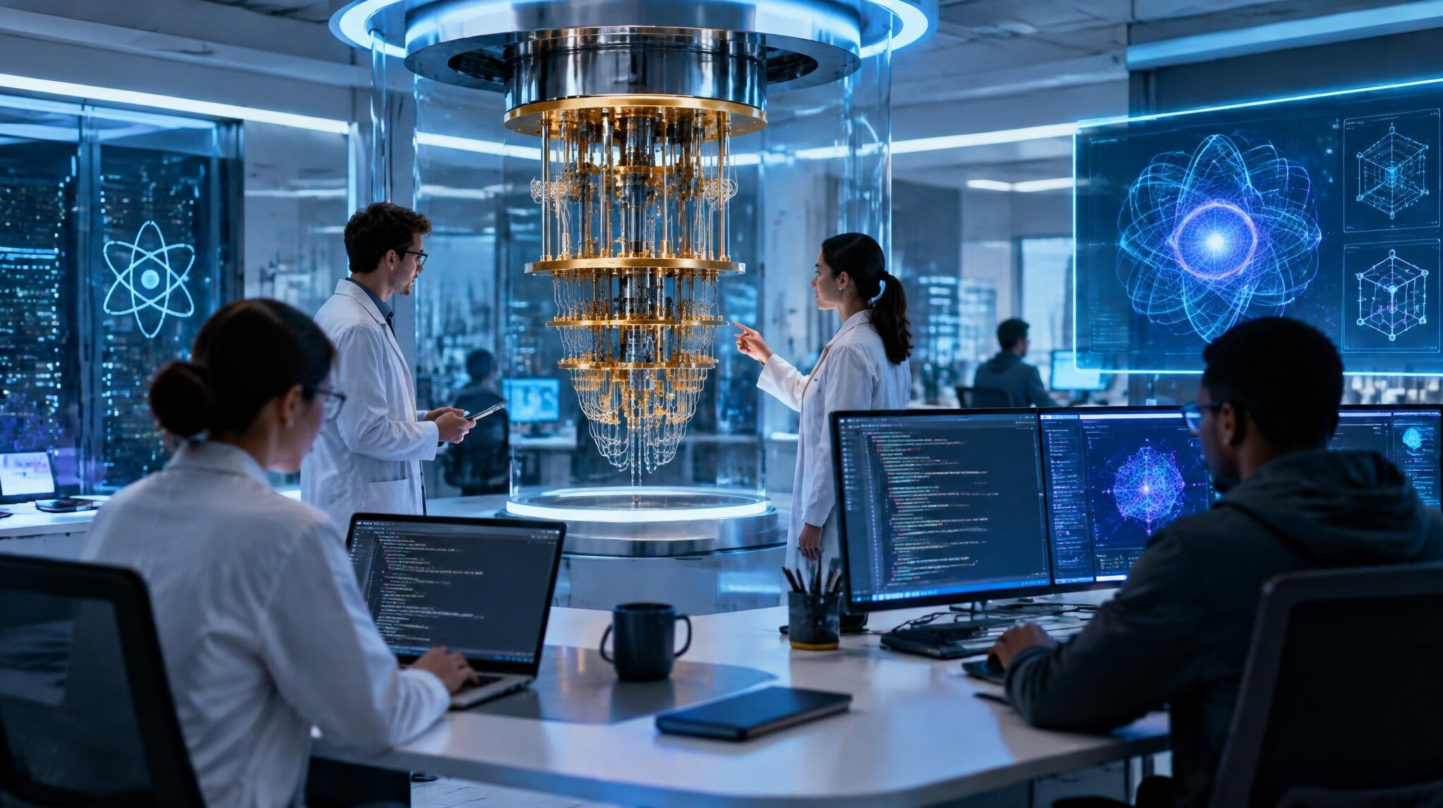 futuristic technology lab