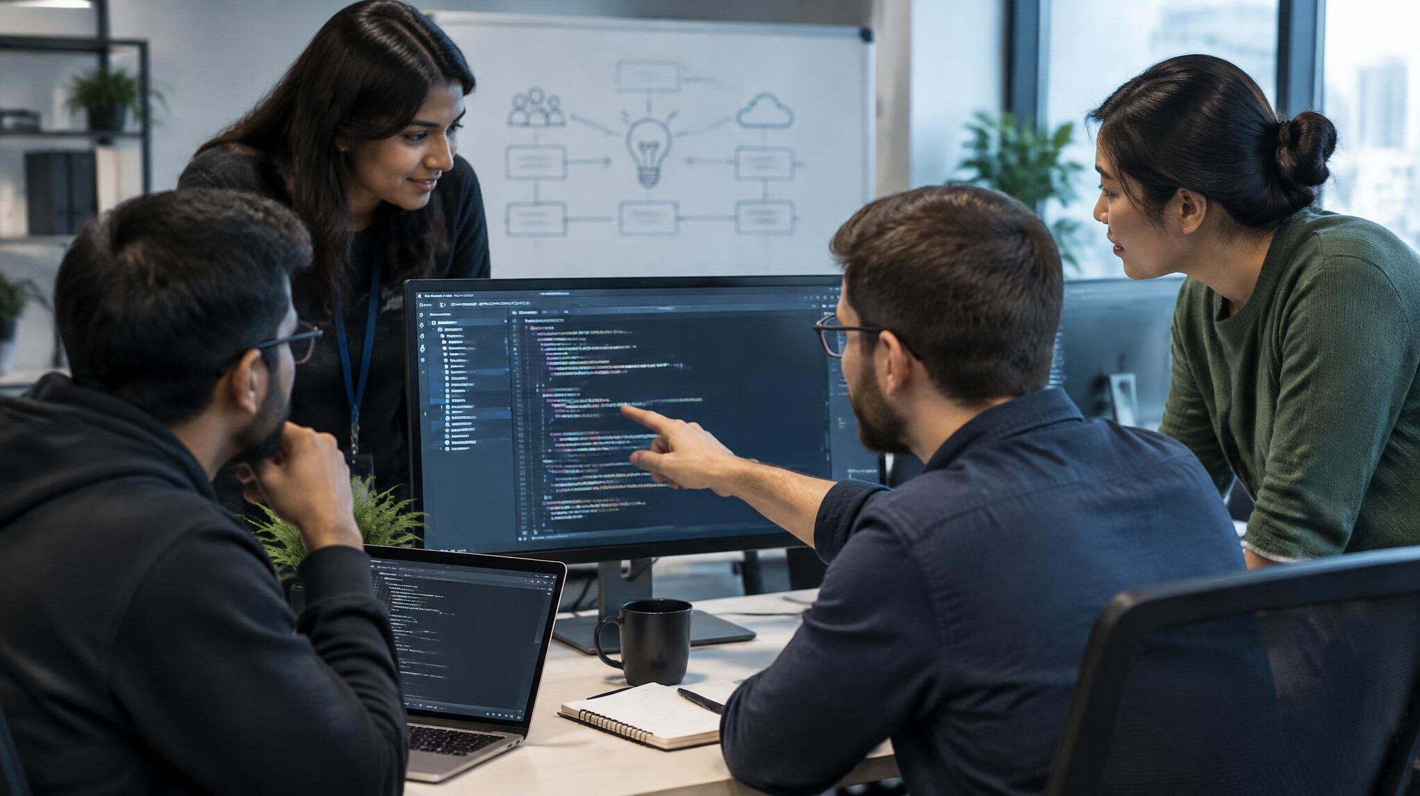 developers collaborating on code